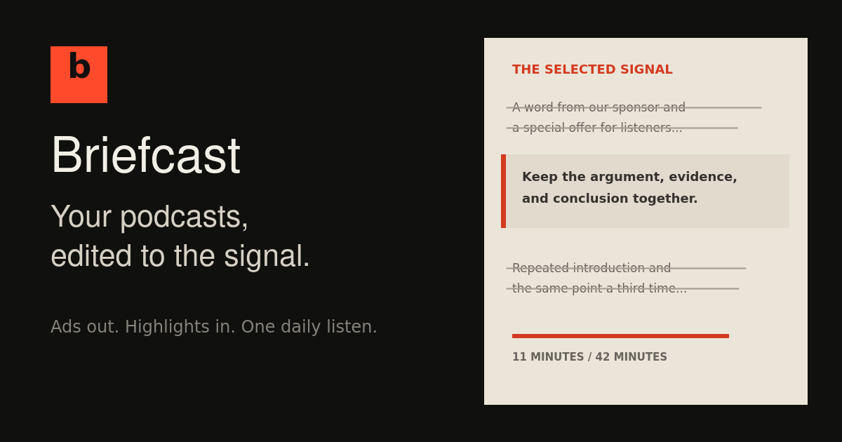 I built a way to keep up with podcasts without listening to every episode logo